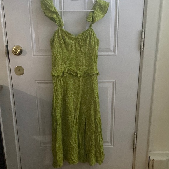 Band Of The Free Dresses & Skirts - Women’s Maxi Dress in Light Green - Sleeveless Ruffle Detail